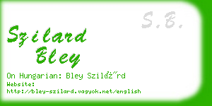 szilard bley business card